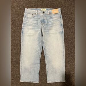 Madewell Mens 32x22 Jeans Light Wash Blue 1991 Straight Leg Stretch NWT